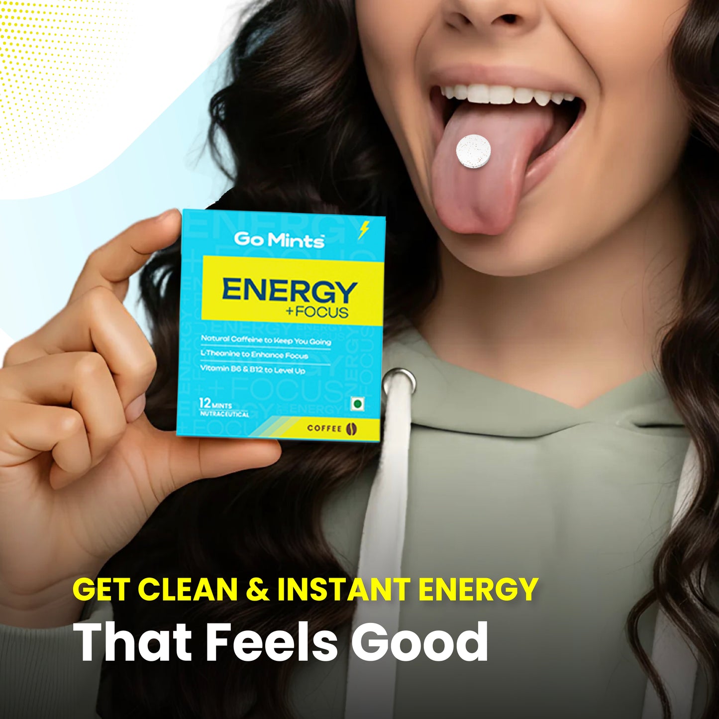 Energy+ Focus Mints for Sustained Energy & Quick Brain Boost