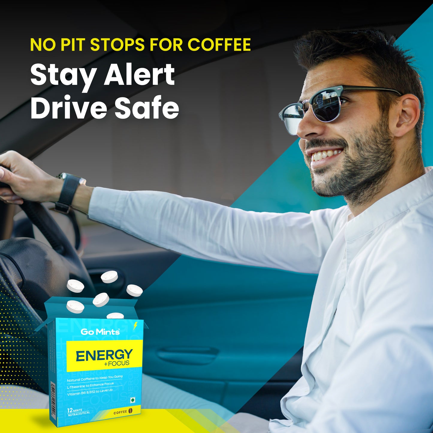 Energy+ Focus Mints for Sustained Energy & Quick Brain Boost